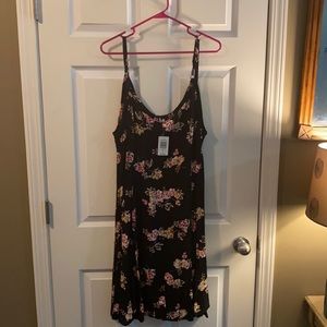 Torrid black floral trapeze dress